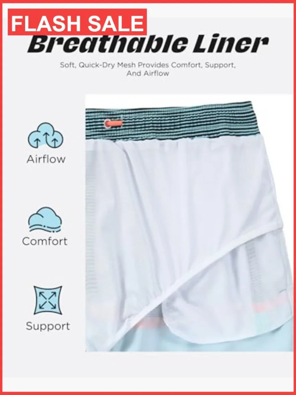Men's Quick Dry Swim Trunks with Mesh Lining 7